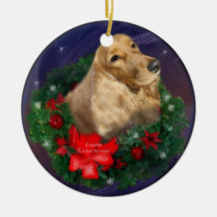 Engelse Cocker Spaniel Kerst Ornament