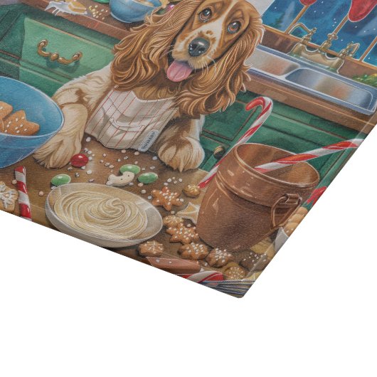 Engelse Cocker Spaniel Kerstbakken: Kerstmis Snijplank (Hoek)