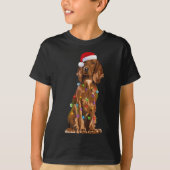 Engelse Cocker Spaniel Kerstverlichting Xmas Hond T-shirt (Voorkant)