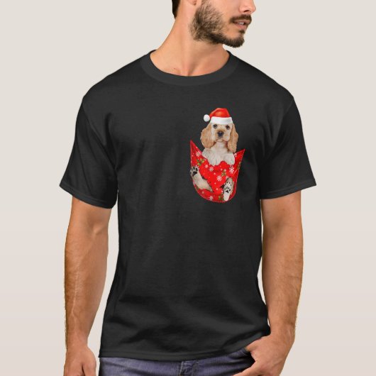 Engelse Cocker Spaniel-kerstzakje voor honden T-shirt (Voorkant)