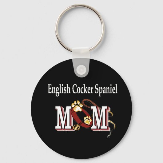 engelse cocker spaniel mam giften sleutelhanger (Voorkant)