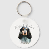 Engelse Cocker Spaniel Moeder 2 Sleutelhanger (Achterkant)