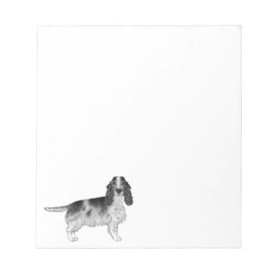 Engelse Cocker Spaniel Ontwerp in Zwart en Wit Notitieblok