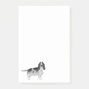 Engelse Cocker Spaniel Ontwerp in Zwart en Wit Post-it® Notes