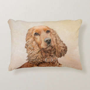 Engelse Cocker Spaniel Paining - Originele Dog Art Accent Kussen