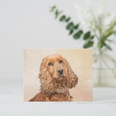 Engelse Cocker Spaniel Paining - Originele Dog Art Briefkaart (Staand voorkant)