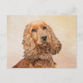 Engelse Cocker Spaniel Paining - Originele Dog Art Briefkaart (Voorkant)