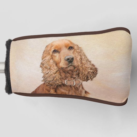 Engelse Cocker Spaniel Paining - Originele Dog Art Golfheadcover (Voorkant)
