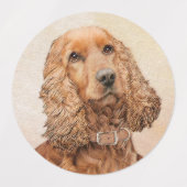 Engelse Cocker Spaniel Paining - Originele Dog Art Labels (Design 1)