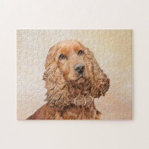 Engelse Cocker Spaniel Paining - Originele Dog Art Legpuzzel