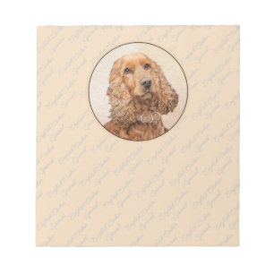 Engelse Cocker Spaniel Paining - Originele Dog Art Notitieblok