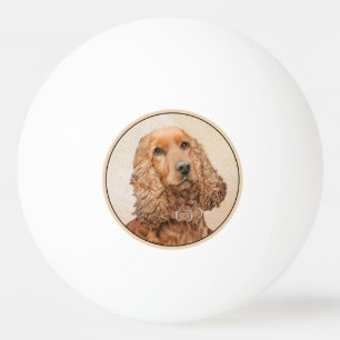 Engelse Cocker Spaniel Paining - Originele Dog Art Pingpongballen