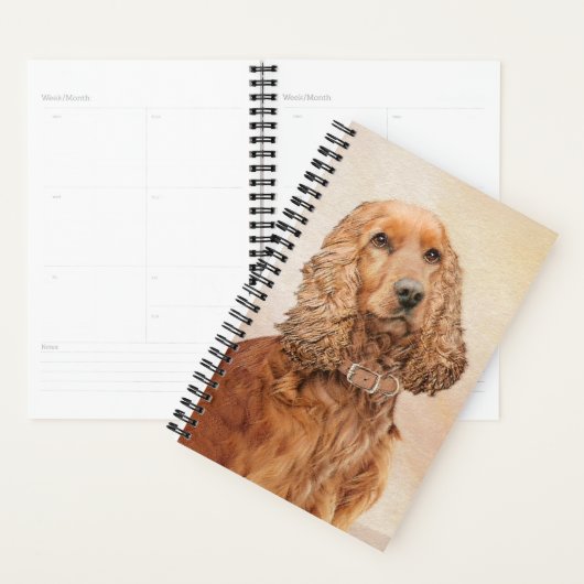 Engelse Cocker Spaniel Paining - Originele Dog Art Planner (Display)