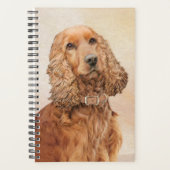 Engelse Cocker Spaniel Paining - Originele Dog Art Planner (Voorkant)