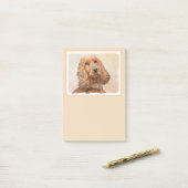 Engelse Cocker Spaniel Paining - Originele Dog Art Post-it® Notes (Op bureau)