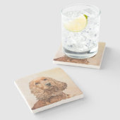 Engelse Cocker Spaniel Paining - Originele Dog Art Stenen Onderzetter (Zijkant)