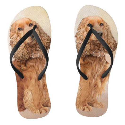 Engelse Cocker Spaniel Paining - Originele Dog Art Teenslippers (Voetbed)