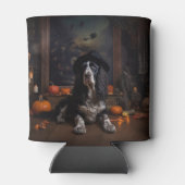 Engelse Cocker Spaniel Pompoenen Halloween Griezel Blikjeskoeler (Achterkant)
