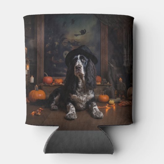 Engelse Cocker Spaniel Pompoenen Halloween Griezel Blikjeskoeler (Achterkant)