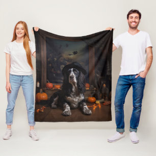 Engelse Cocker Spaniel Pompoenen Halloween Griezel Fleece Deken