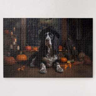 Engelse Cocker Spaniel Pompoenen Halloween Griezel Legpuzzel