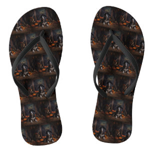 Engelse Cocker Spaniel Pompoenen Halloween Griezel Teenslippers