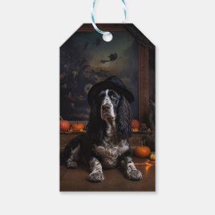 Engelse Cocker Spaniel Pompoenen Halloween Scary Cadeaulabel