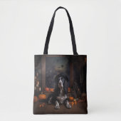 Engelse Cocker Spaniel Pompoenen Halloween Scary Draagtas (Voorkant)