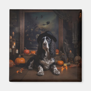 Engelse Cocker Spaniel Pompoenen Halloween Scary Magneet