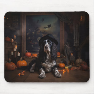Engelse Cocker Spaniel Pompoenen Halloween Scary Muismat