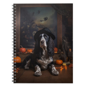 Engelse Cocker Spaniel Pompoenen Halloween Scary Notitieboek