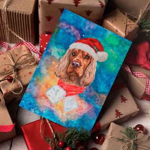 Engelse Cocker Spaniel Ras Hond Kerstmis Feestdagenkaart