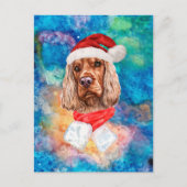 Engelse Cocker Spaniel Ras Hond Kerstmis Feestdagenkaart (Voorkant)