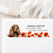 Engelse Cocker Spaniel retour adreslabels Etiket (Insitu)