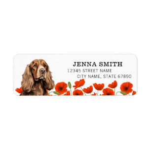 Engelse Cocker Spaniel retour adreslabels Etiket