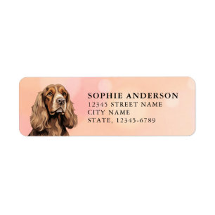 Engelse Cocker Spaniel Retouradreslabels Etiket