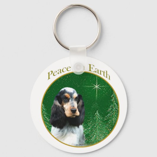 Engelse Cocker Spaniel (roan) Vrede Sleutelhanger (Voorkant)