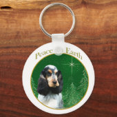 Engelse Cocker Spaniel (roan) Vrede Sleutelhanger (Voorkant)