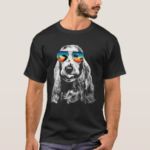 Engelse Cocker Spaniel S met bril zonnebril R T-shirt