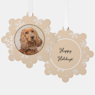 Engelse Cocker Spaniel Schilderij - Originele Hond Ornament Kaart
