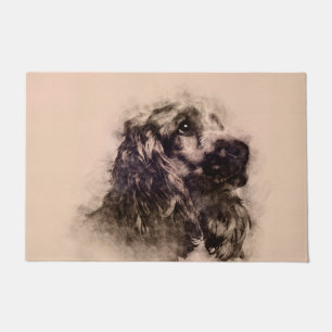 Engelse Cocker Spaniel Sketch Deurmat
