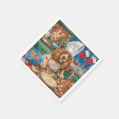 Engelse Cocker Spaniel Vakantie Bakken: Kerstmis Servet (Hoek)