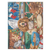 Engelse Cocker Spaniel Vakantie Bakken: Kerstmis Tafelkleed (Voorkant)