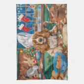 Engelse Cocker Spaniel Vakantie Bakken: Kerstmis Theedoek (Verticaal)