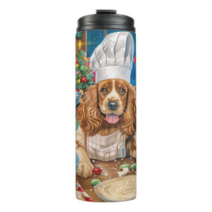 Engelse Cocker Spaniel Vakantiebakkerij: Kerstmis Thermosbeker