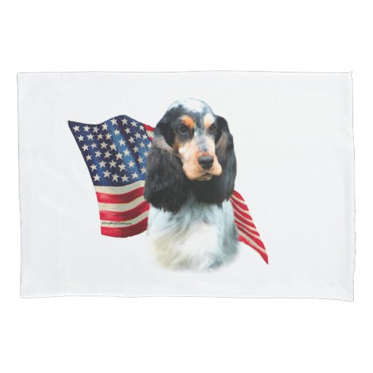 Engelse Cocker Spaniel Vlag Kussensloop (Voorkant-Links)