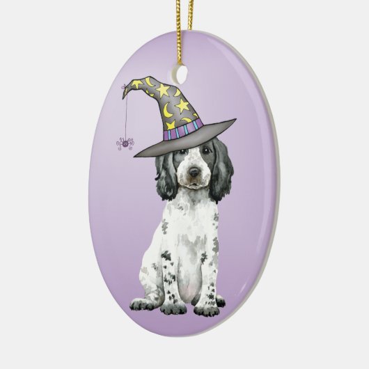Engelse Cocker Spaniel Witch Ceramic Ornament (Links)