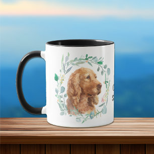 Engelse Cocker Spaniel Wreath Coffee Mok