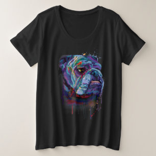 Engelse Colorful Bulldog Gift A English Bulldog Grote Maat T-shirt