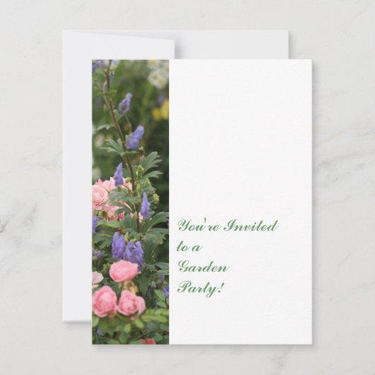 Engelse Cottage Garden Invitation Kaart (Voorkant)